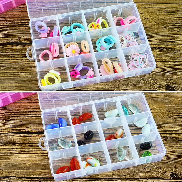 24/36 Grid Transparent Storage Box For Diamond Painting Jewelry Nail Drill Plastic Rhinestone Bead Case Organizer | Украшения и