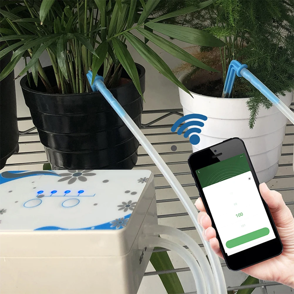 Автоматический полив банок устройство Wi-Fi управление сад Интеллектуальный оросительный с электромагнитным клапаном Таймер Автоматическое устройство орошения набор