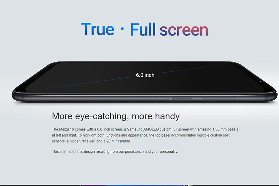Meizu 16 16x LTE мобильный телефон 6," 6 ГБ ОЗУ 64 Гб ПЗУ Snapdragon 710 Восьмиядерный Android 3100 мАч 12.0MP+ 20.0MP задняя камера
