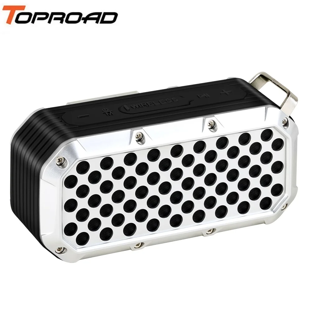 black speaker TOPROAD водонепроницаемый Bluetooth динамик Портативный беспроводной стерео Колонка открытый IPX5 бас динамик s Поддержка FM радио TF карта USB AUX - Цвет: black speaker