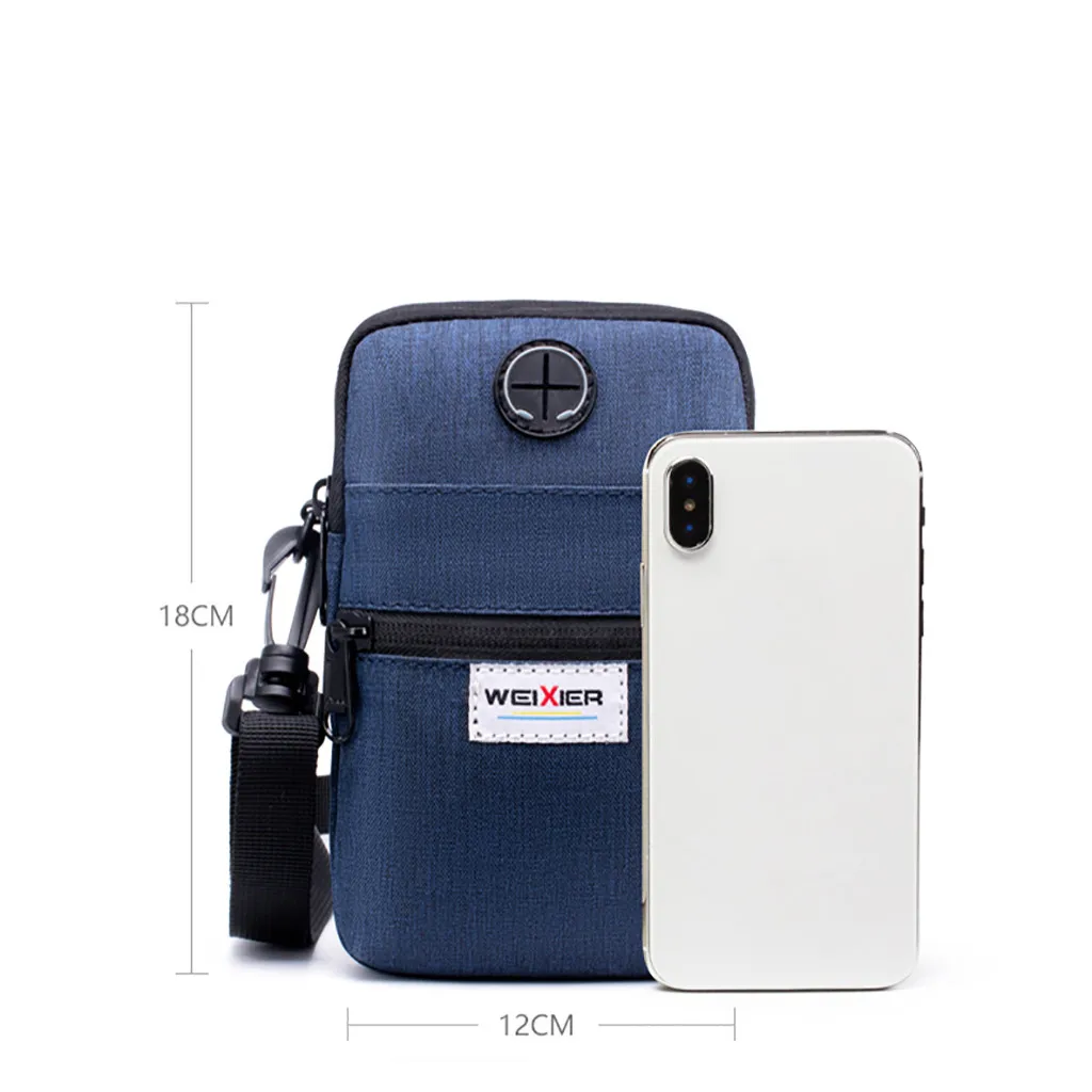 Мужская сумка через плечо диагональная мини-сумка многофункциональная для