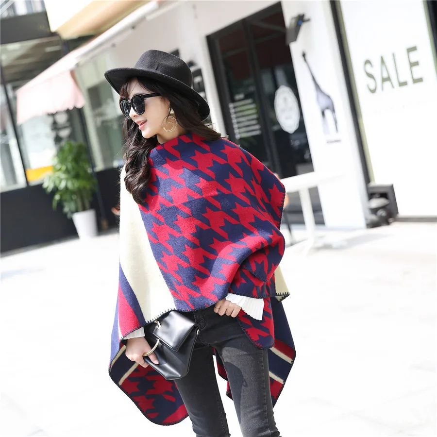 Индийский леди свитер кардиган оснастки вязаный плед накидка пончо шаль