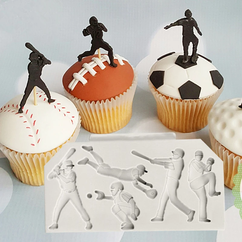 Бейсбольная спортивная форма для 3D футбола мыла силиконовые формы помадки