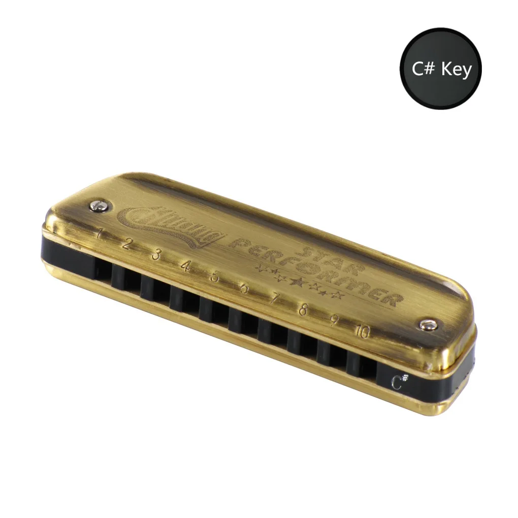 bD Key 1 шт. Huang 10 отверстий Блюз диатоническая губная гармоника арфа рот Ключ C, A, B, D, E, F, G, bA, bB, bE, C#(bD), F#(bG) выбрать - Цвет: bD Key