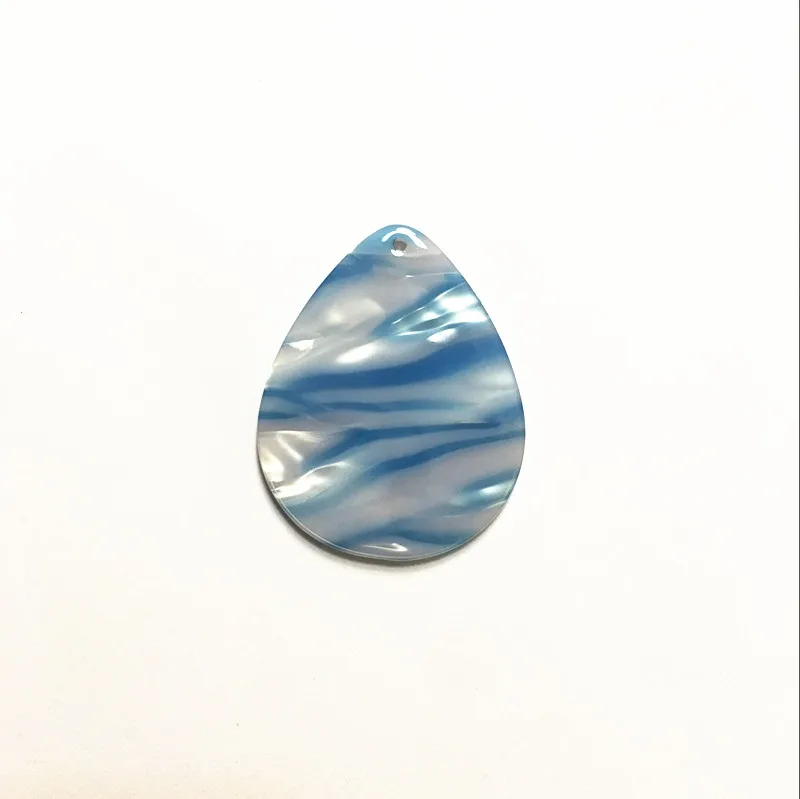light blue Новое поступление! 40x32 мм 50 шт./лот уксусная кислота имитация мрамора в форме капли подвески для сережек/ювелирных изделий DIY(как показано на рисунке - Цвет: light blue