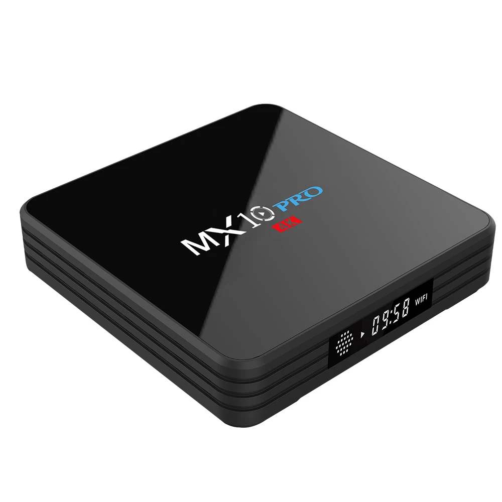 MX10 Pro светодиодный Android 7 1 ТВ приставка RK3328 Четырехъядерный 4 ГБ ОЗУ 32 Гб ПЗУ 4K HDR Smart