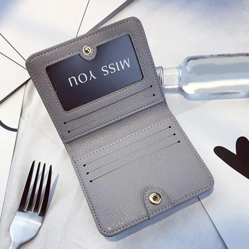 Новинка Модные короткие женские кошельки Мини для денег складной кошелек мелочи