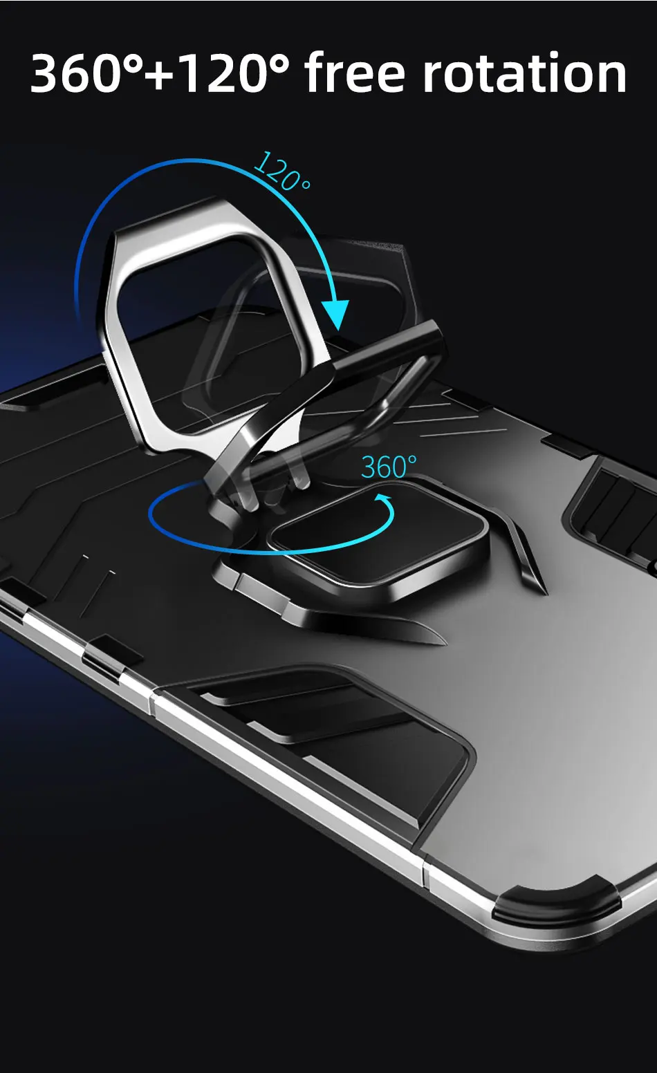 IHaitun роскошный чехол с кольцом-держателем для iPhone XS Чехлы для MAX XR Броня Военная Защита задняя крышка для iPhone X 7 8 Plus чехол для телефона s