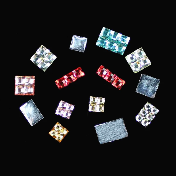 380 шт Flatback смешанные размеры цвета стразы из смолы без горячей фиксации клей для