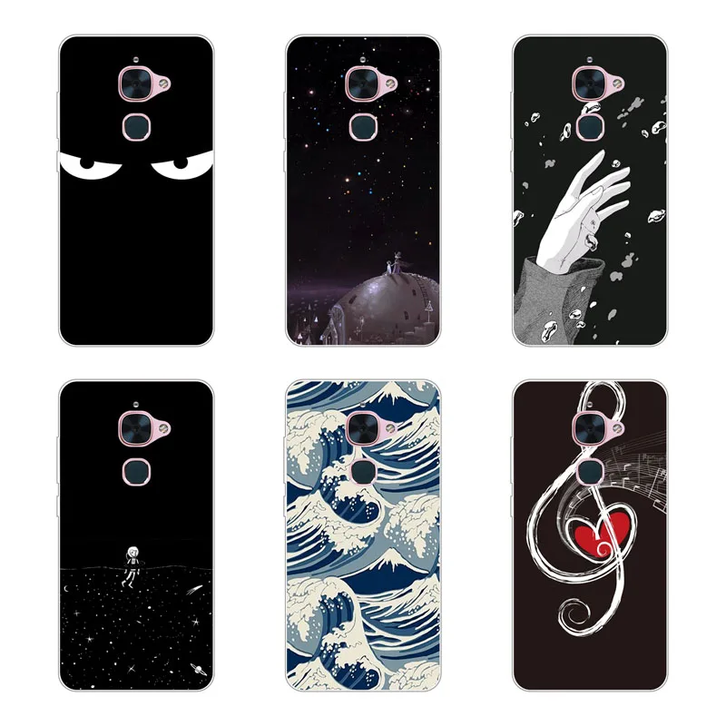 letv leeco le s3 Case Silicon Black graffiti Painting Soft TPU Back Cover for x626 x620 x522 Protect Phone case |