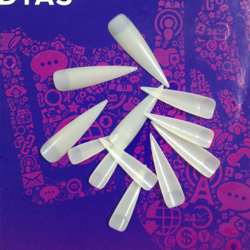 LUOLLOVE 600 шт Профессиональные Накладные ногти длинные острые Типсы для дизайна