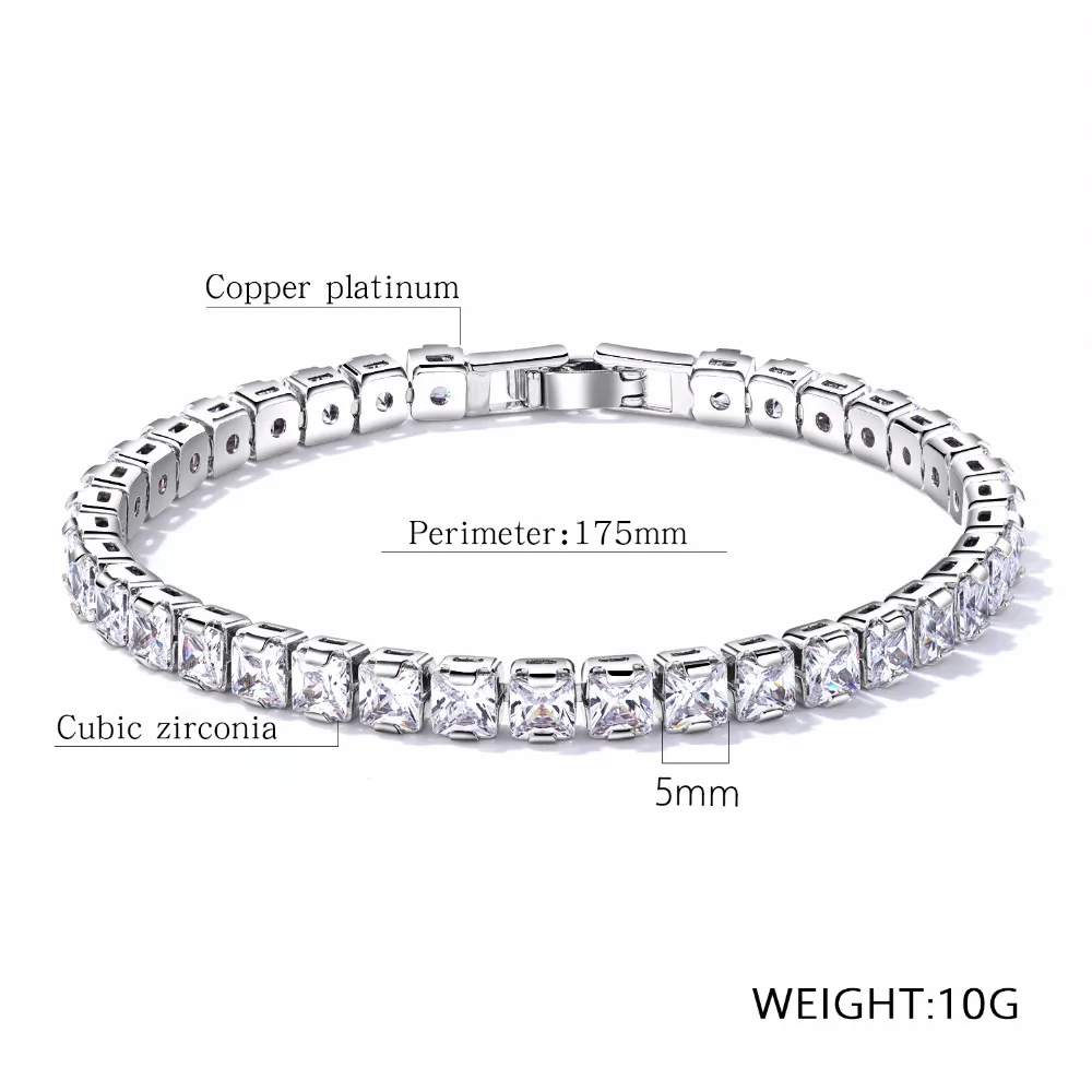 Fashion simple 5mm Cubic Zirconia Delicate Bracelet&ampbangles For Women Exquisite Party Jewelry girl Gifts Accessories DS986 | Украшения и