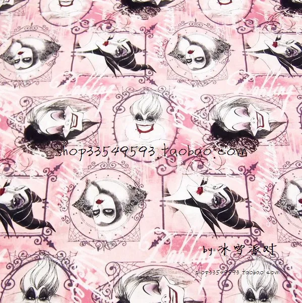 105*50 см, 1 шт., волшебная ткань, хлопок, ткань Telas Patchwork, Disny Wicked, набивная ткань, ведьма, шитье, сделай сам, одежда для стеганого шитья