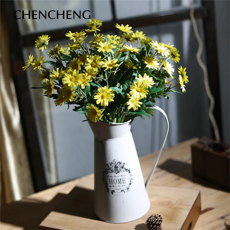 CHENCHENG 1 шт. 9 голов искусственные цветы: ромашки цветы имитация свадьбы сад Осенний