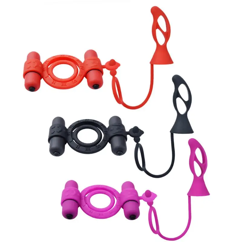 3 цвета двойное быстрое Силиконовое вибрирующее кольцо для пениса Кольца