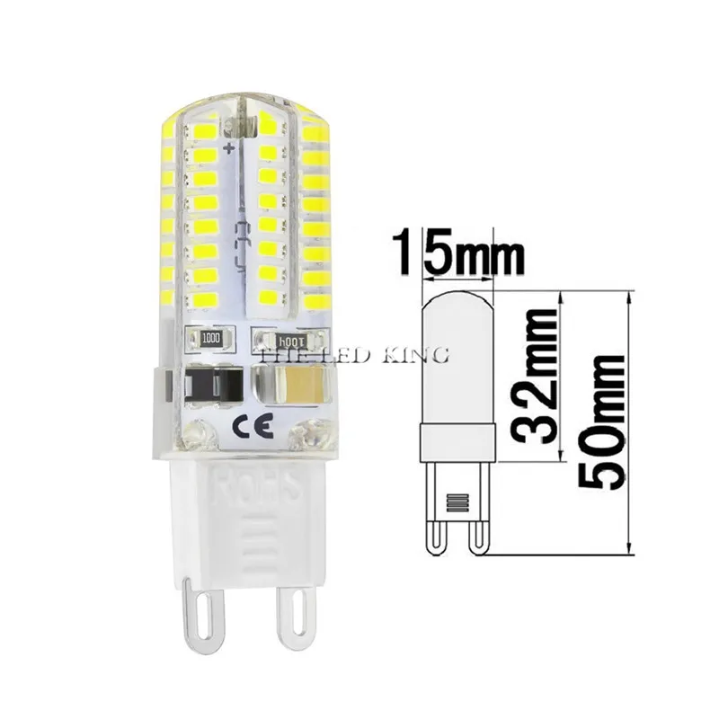 Супер яркая кукурузная лампа Cree G9 5 шт./лот 220 В переменного тока 7 Вт 9 12 15 21 SMD 2835 3014