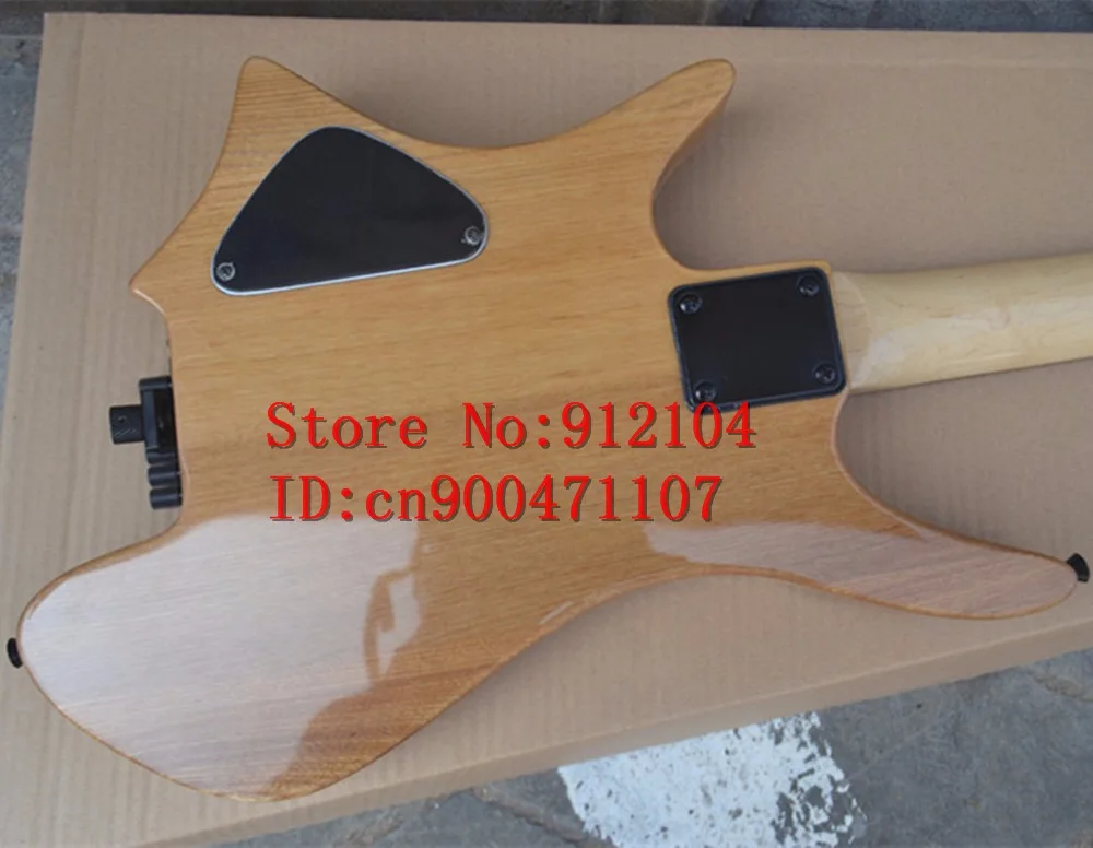 Новый Большой Джон безголовая электрогитара в натуральном с ольховым корпусом