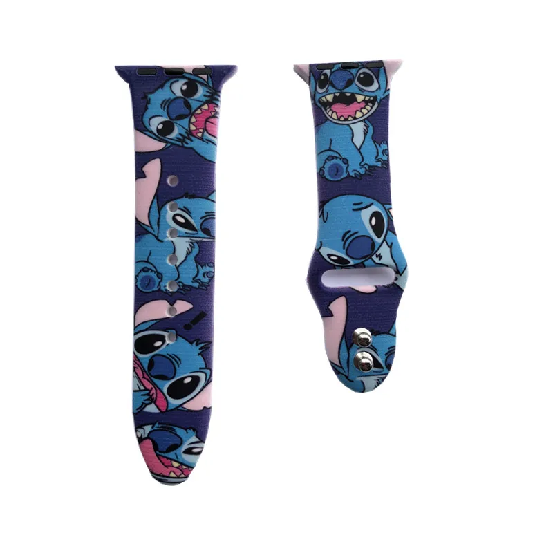 Stitch 1 Силиконовый спортивный ремешок YUKIRIN с Микки-Маусом для Apple Watch, серия 4, 3, 2, 1, ремешок для iWatch 38, 42 мм, 40, 44 мм, S/M, L - Цвет ремешка: Stitch 1