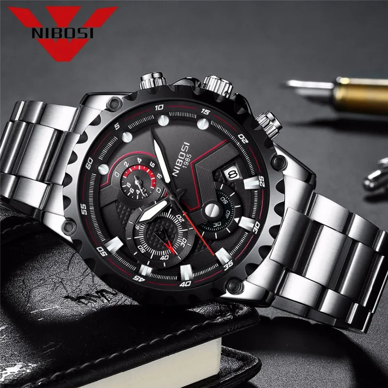 Фото NIBOSI Sports Watches Men Top Brand Luxury Auto Date Clock Waterproof Army Military Watch Full Steel Men's Quartz Wrist Наручные NIBOSI Sports Watches Men Top Brand Luxury Auto Date Clock Waterproof Army Military Watch Full Steel Men's Quartz Wrist Наручные