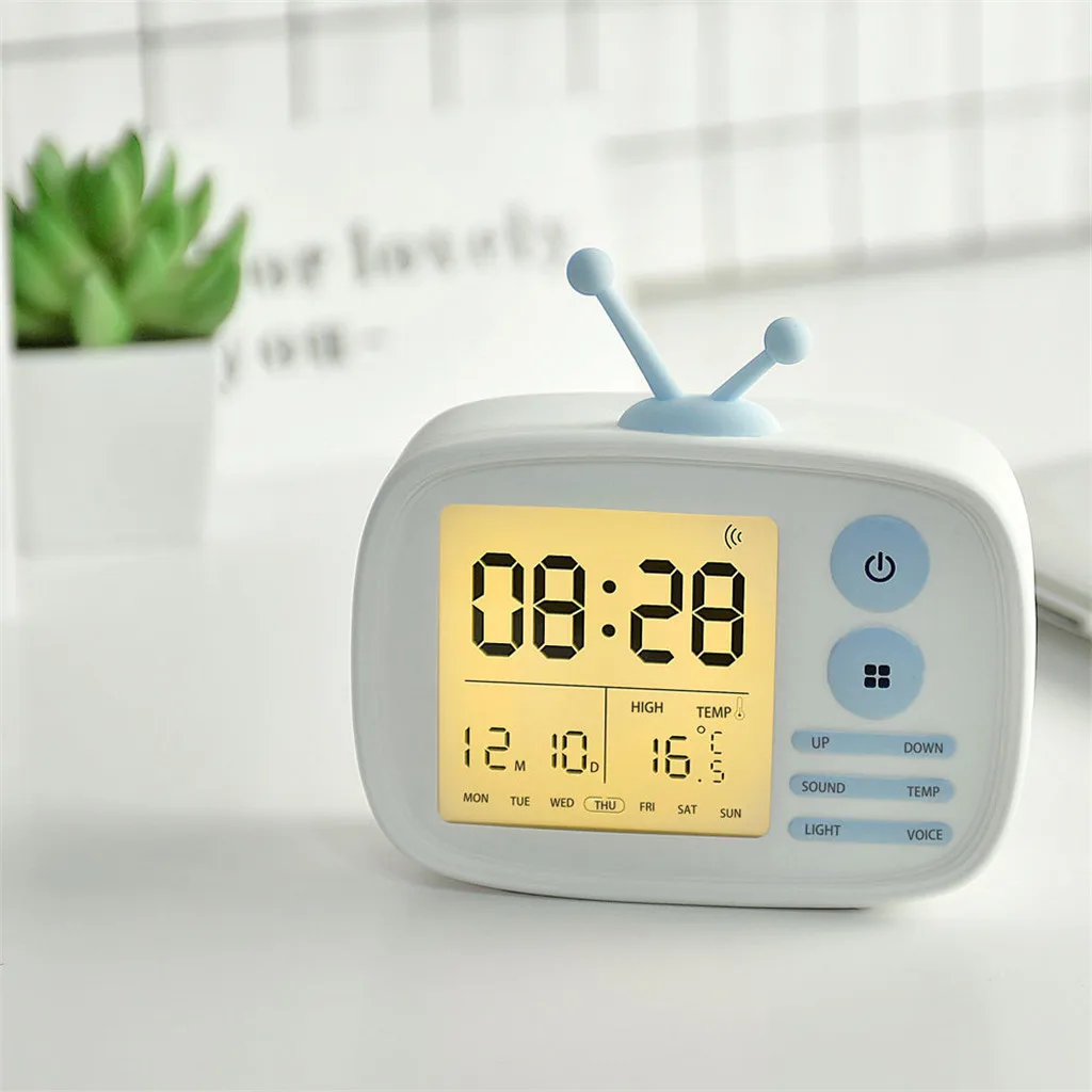 Цифровой ЖК дисплей Будильник для путешествий с повтором хороший ночной свет