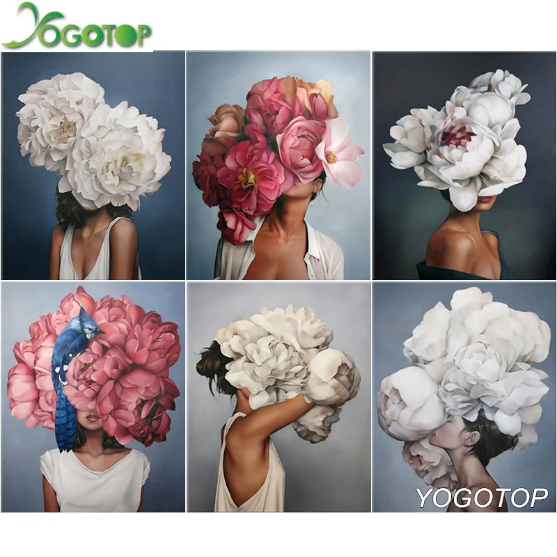 Алмазная живопись 5D сделай сам YOGOTOP в скандинавском стиле красота цветок пиона
