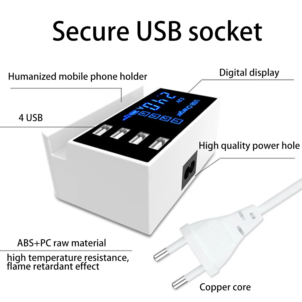 4 порта USB многократное зарядное устройство 5 В 4A настольное Мульти USB настенное зарядное устройство для сотового телефона планшета USB штепсельное зарядное устройство EU US UK