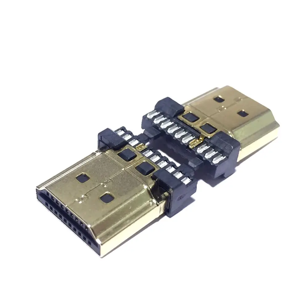 10 шт. сделай сам совместимый с HDMI Тип C Штекерный разъем типа папа 19 контактный PCB +