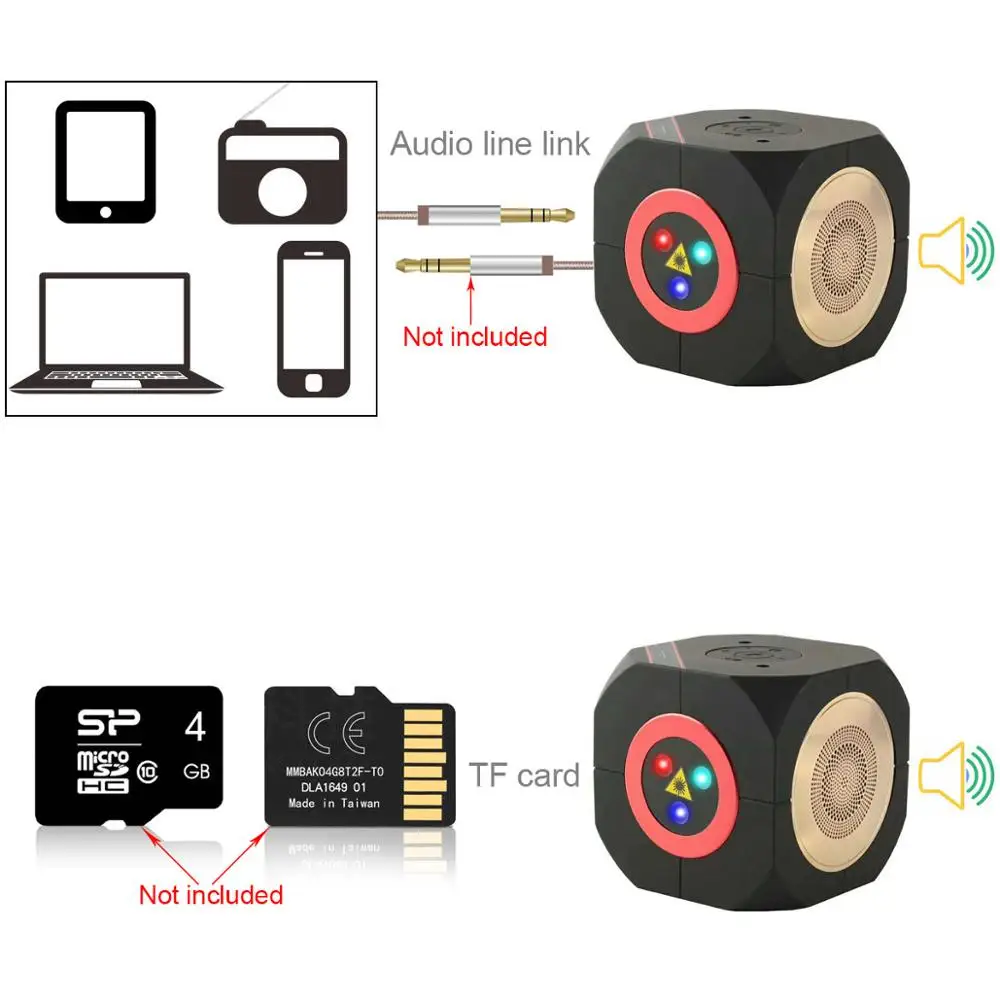 Портативный беспроводной лазерный сценический светильник RGB с блютузом и