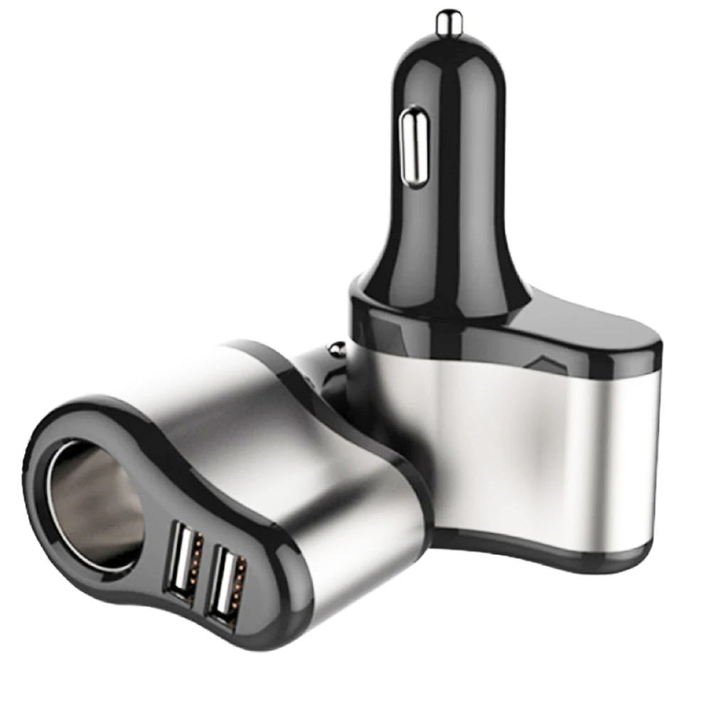 Автомобильное зарядное устройство EAFC с двумя USB портами 12 24 В для iPhone MP3 DVR|Адаптер