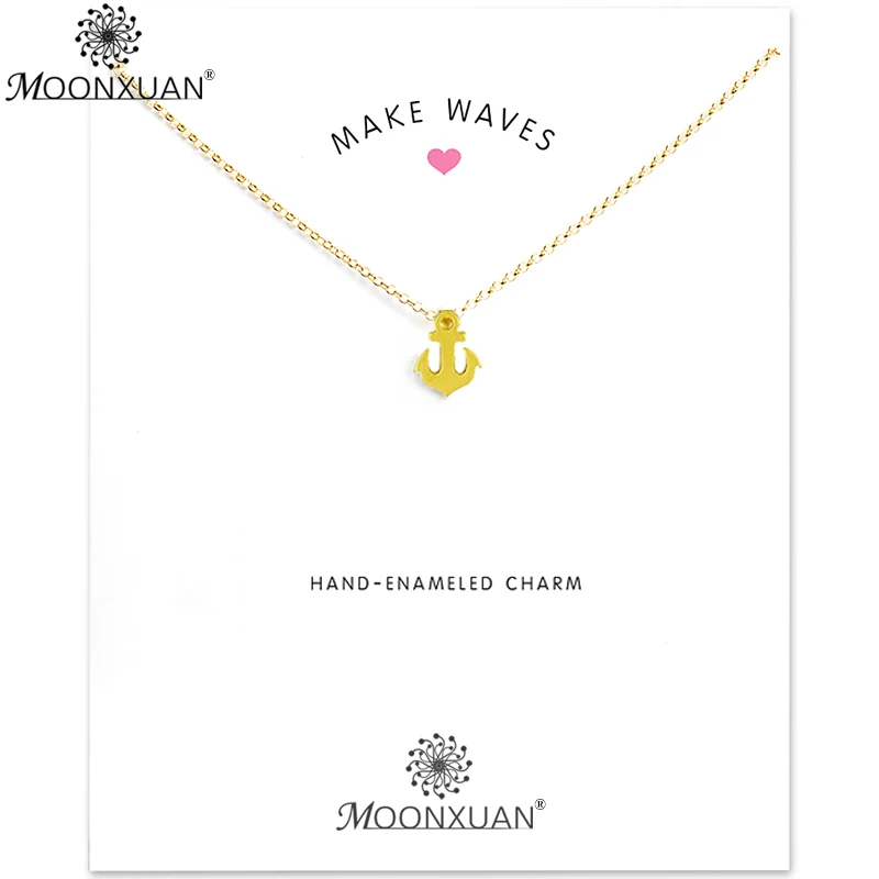 Женское Ожерелье чокер с подвеской в виде золотого якоря|Ожерелья подвеской| |