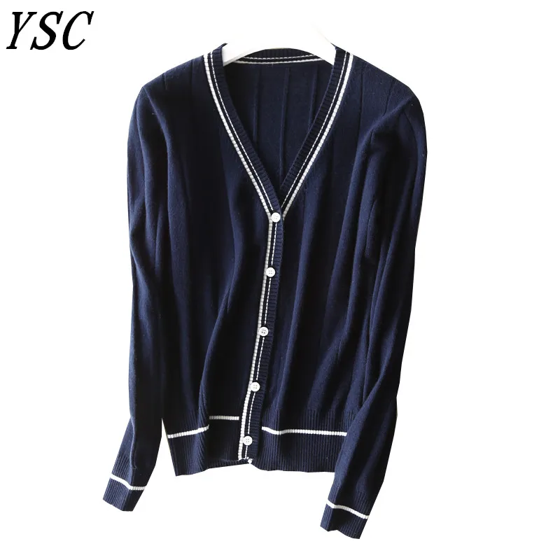 YUNSHUCLOSET 2018 новый шаблон женская вязаная высокое качество кашемировый кардиган