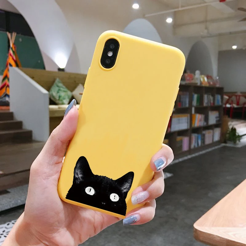 Khu-dbheimao Мягкий чехол из ТПУ с рисунком для iPhone 6S 8 7 6 s Plus, чехол, матовая задняя крышка, чехол для iPhone X 11 Pro XS Max XR 5 5S SE, чехол S Capas - Цвет: Khu-dbheimao