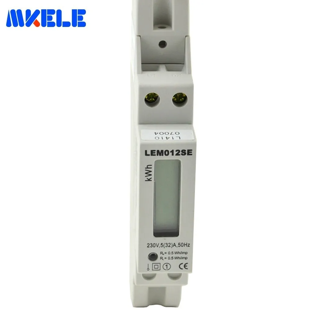 MK-LEM012SE AC din-рейка умный счетчик энергии ЖК-дисплей однофазный цифровой кВтч Ватт