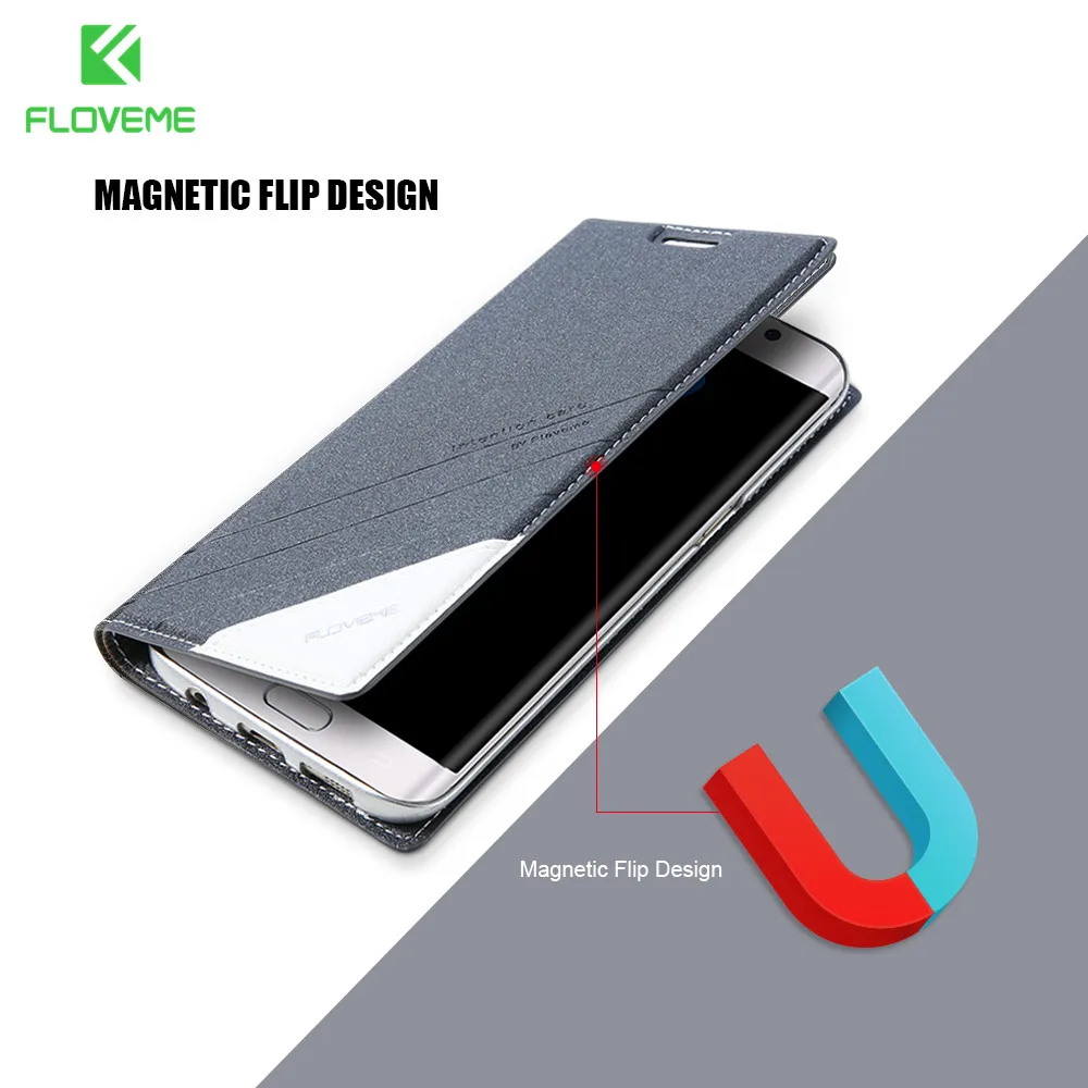 FLOVEME кожаный чехол для Samsung S8 Plus S7 Edge откидная крышка Galaxy S5 S6 Note 8 чехлы телефонов|case