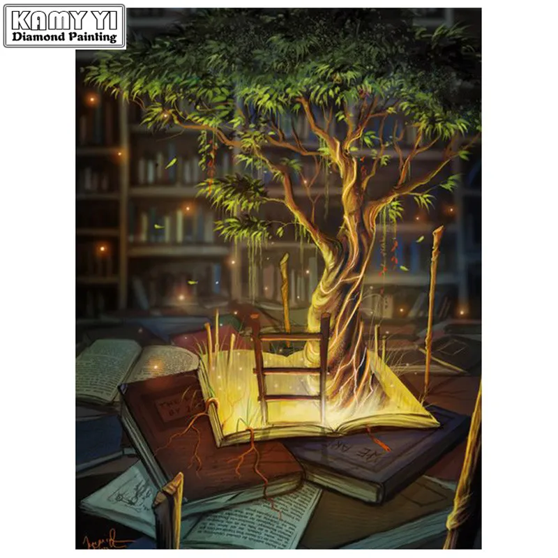 Полностью квадратная/круглая вышивка 5D сделай сам алмазная радия в книге 3D