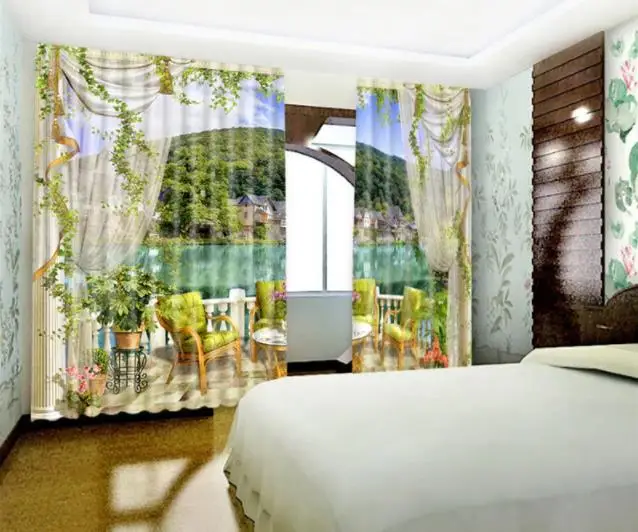 Европейские шторы европейские красивые декоративные 3D для гостиной спальни