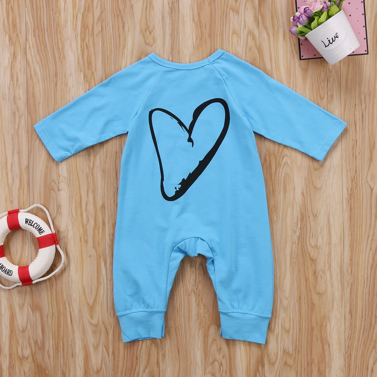 Модный Детский комбинезон с длинными рукавами для малышей Свободный