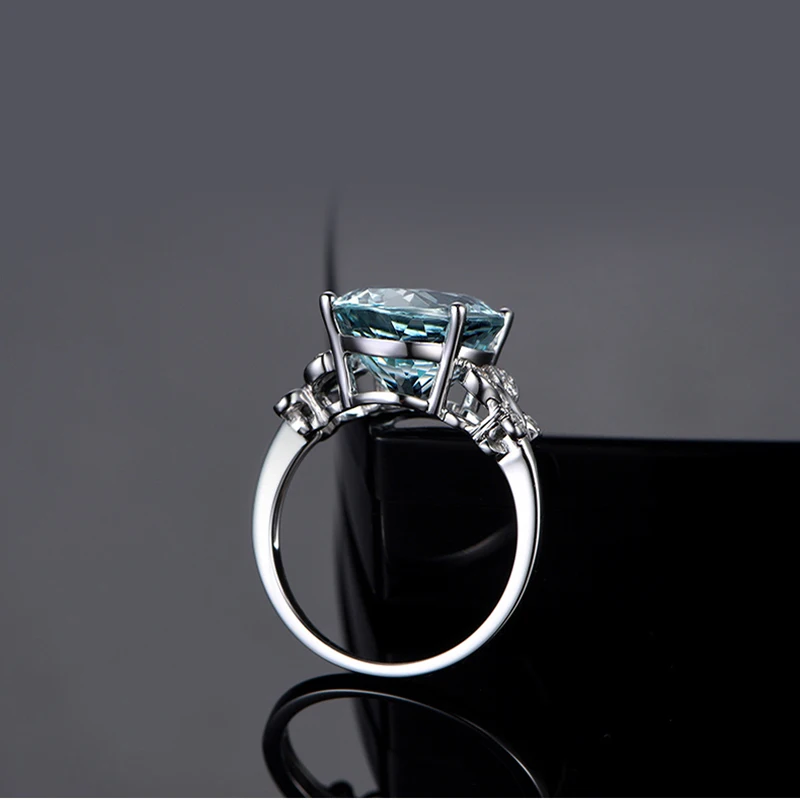 AINUOSHI, роскошное 6ct большое овальное топазовое кольцо, 925 пробы, серебро, настоящий голубой Натуральный топаз, женское ювелирное изделие, Бабочка, Женское кольцо
