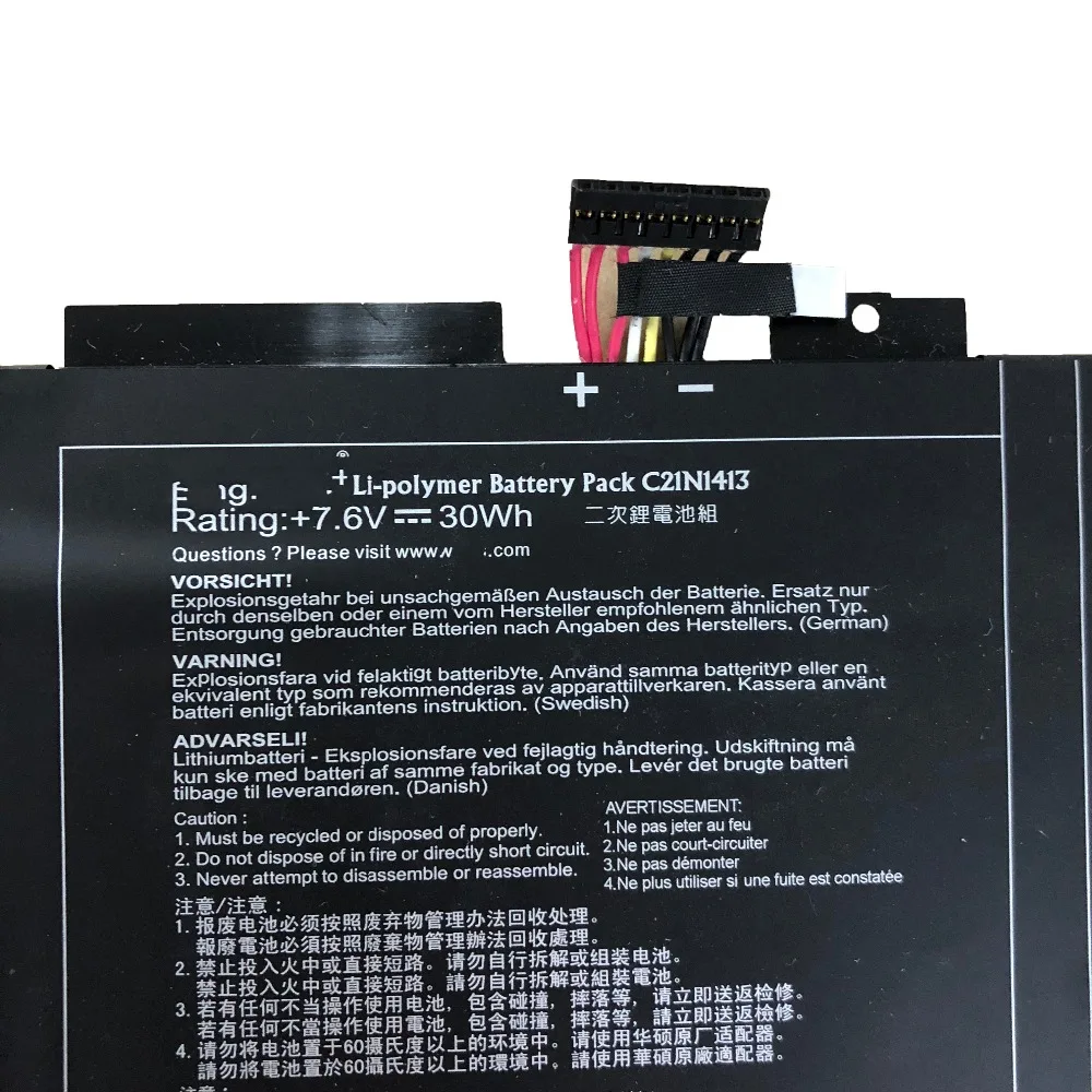 7.6V 30Wh C21N1413 NEW Original Laptop Battery For Asus Transformer Book T300 T300FA | Компьютеры и офис