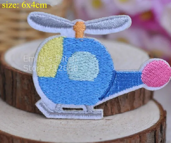 New arrival 10 pcs airplane Embroidered patches iron on cartoon Motif Applique hat bag shoe decor repair embroidery accessory | Дом и сад