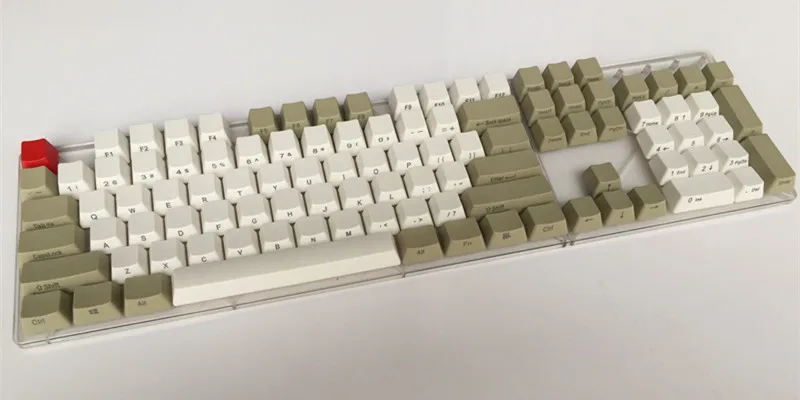 Боковая печать спереди, ретро серый 104 PBT Keycap OEM профиль для MX переключатели, механическая клавиатура, игровая клавиатура - Цвет: 104