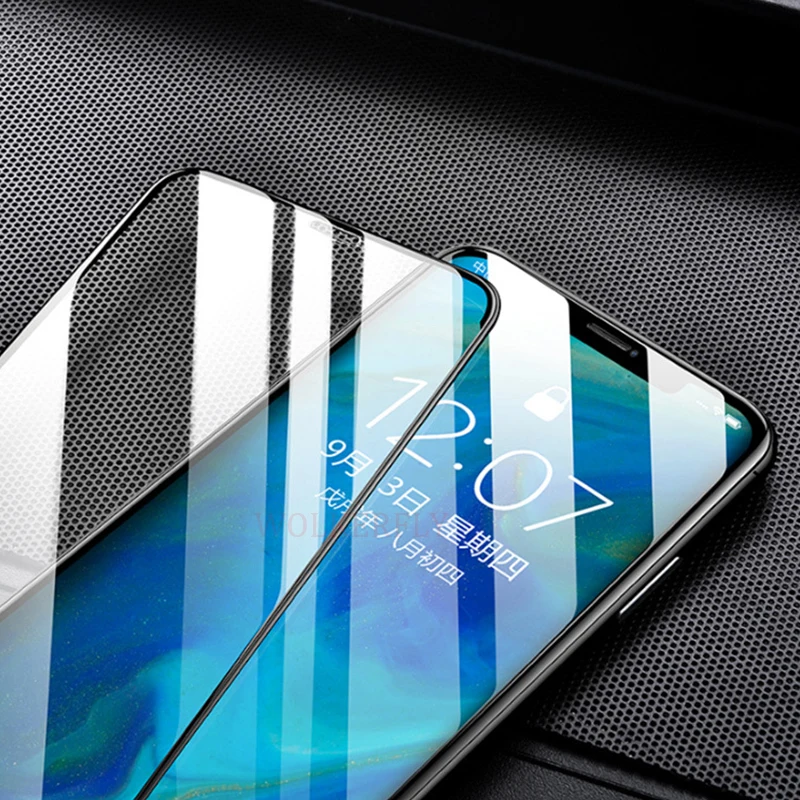 Защитное стекло 9D для iPhone 7 8 plus XR XS Max X 6 Plus 9h | Мобильные телефоны и аксессуары