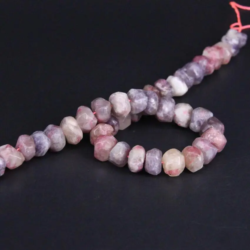 15.5 &quot/strand натуральный розовый турмалин граненый Rondelle прокладки свободные Бусины