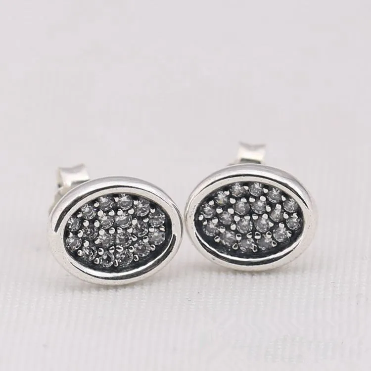 M &amp W Jewellery cz микро проложить Radiant элегантность Серьги-гвоздики для Для женщин 925