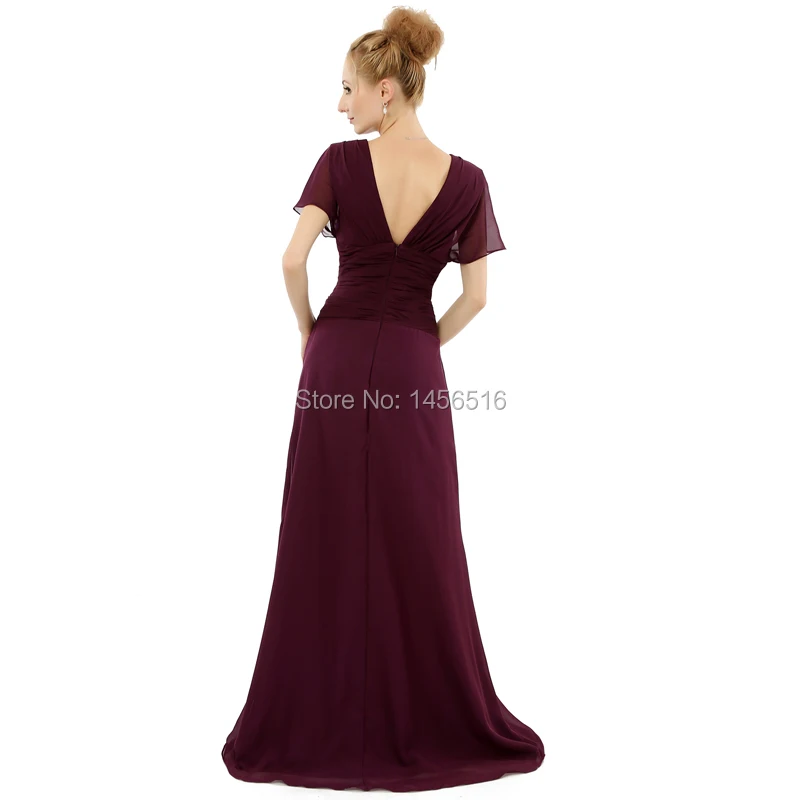 Vestidos madre de la novia A line шифоновое платье с v образным вырезом и коротким рукавом