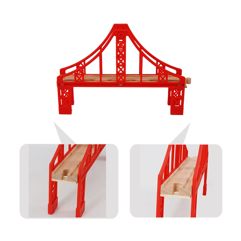 Рождественские подарки деревянный трек для поезда железная дорога аксессуары