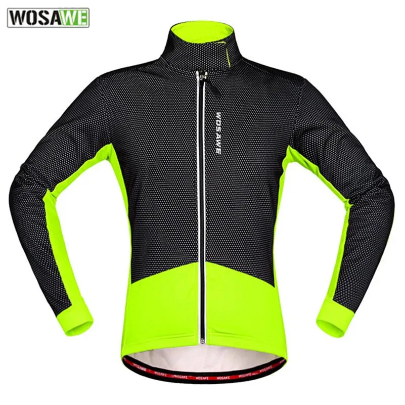 WOSAWE Мужская и Женская Осенняя зимняя теплая флисовая куртка MTB быстросохнущая велосипедная куртка Ropa Ciclismo с длинными рукавами куртки BC286-R