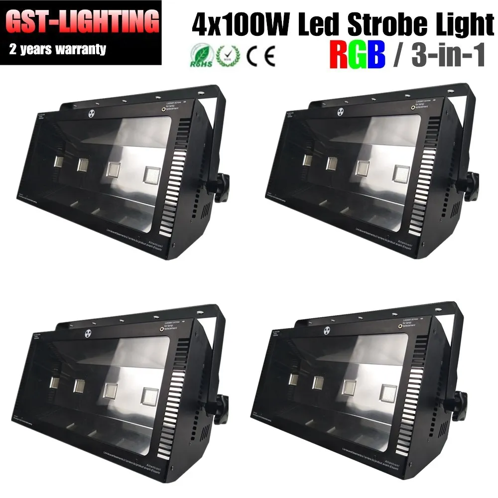 4 шт. 400 Вт RGB 3 цвета Atomic 3000 светодиодный стробоскоп освещение для сценивечерние