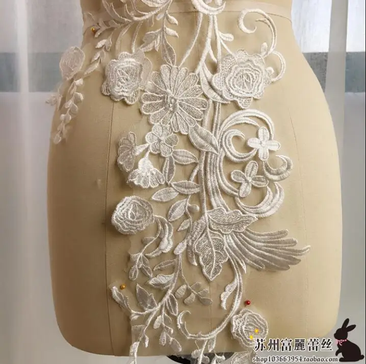 Кружевная аппликация для вечернего платья 1 шт. 87*33 см|trim collar|3d lace trimlace trim |