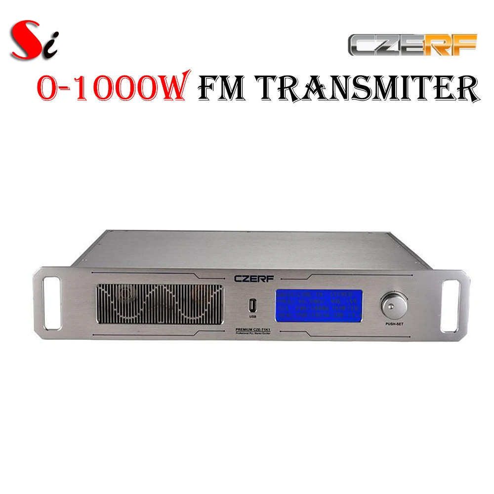 Профессиональный CZE T1K1 0 1000 Вт Регулируемая 87 5 ~ 108 МГц FM стерео передатчик hdmi
